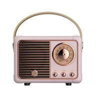 Retro Design Portable Bluetooth Speaker with Built In Bass Driver