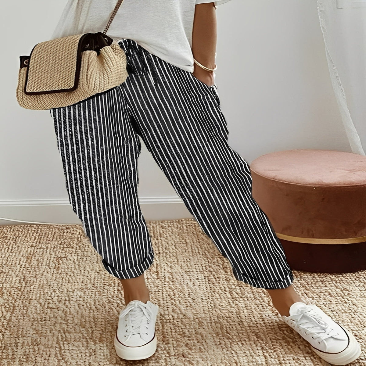 Breathable Cotton Pants with Moisture Wicking