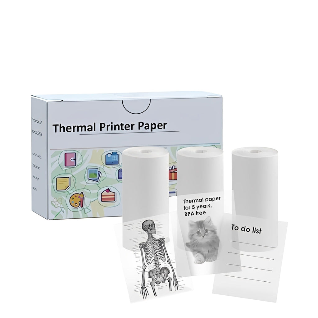 Inkless Thermal Sticker Printer with Bluetooth, Portable Photo Printer