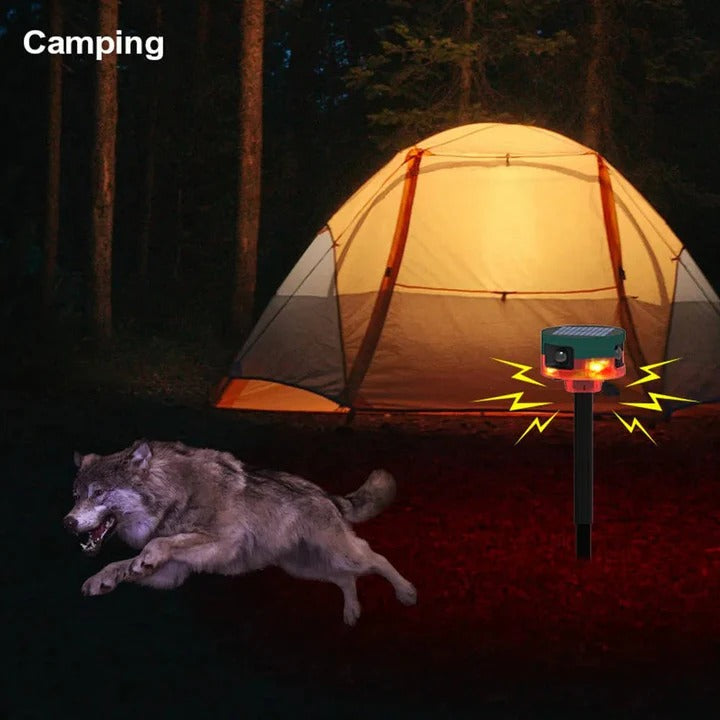 Solar Powered Animal Repeller with 360 Degree Detection Range