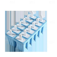 Silicone Freezer Pop Mold Set with Reusable Sticks for Homemade Ice Cream and Juice Bars