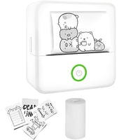Inkless Thermal Sticker Printer with Bluetooth, Portable Photo Printer