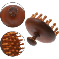 Sandalwood Hair Comb with Scalp Massage and Gua Sha Function