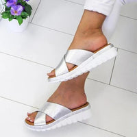 Open-Toe Platform Sandals with Stacked Mid-Height Heel for Women