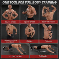 Hydraulic Chest and Arm Resistance Trainer with Adjustable Tension for Home Workouts