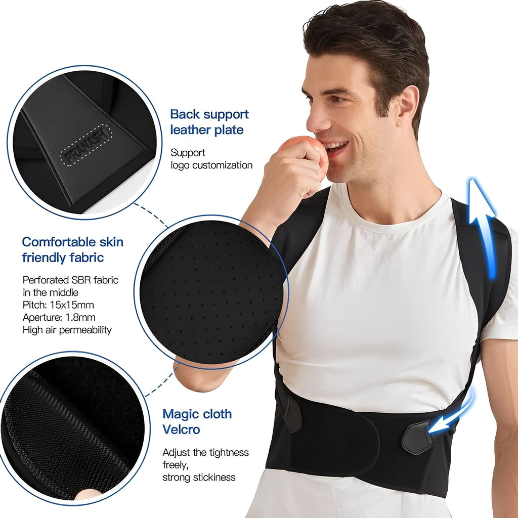 Lightweight Posture Support with Adjustable Shoulder Straps
