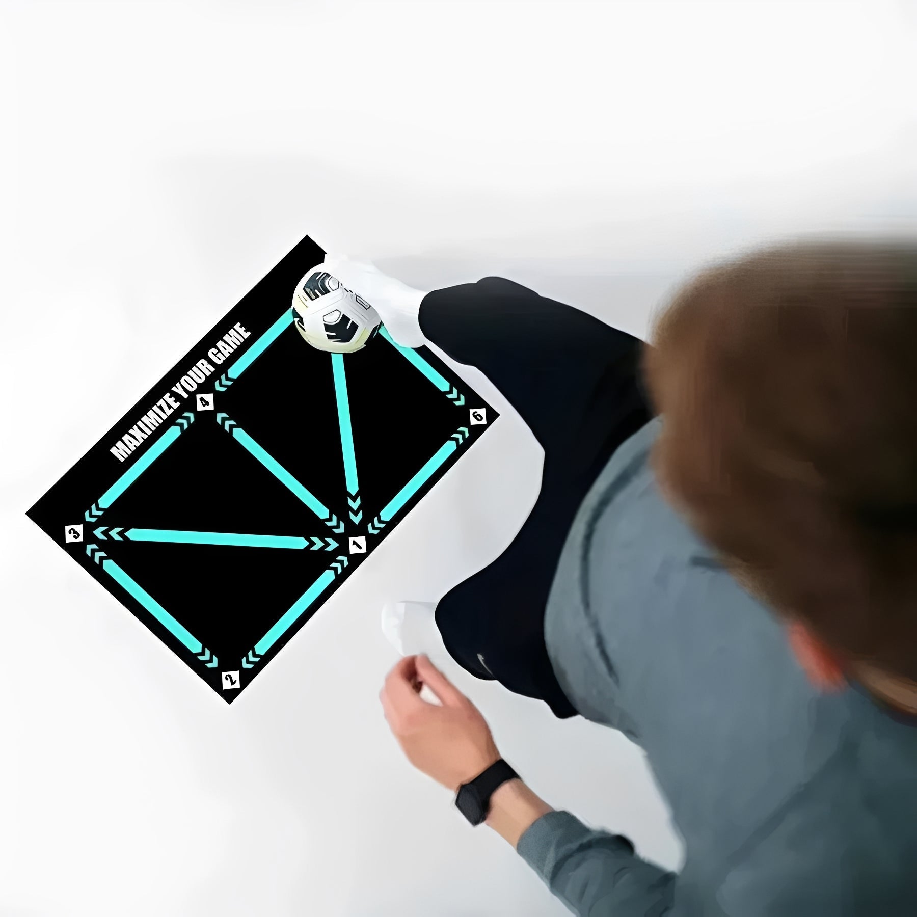 Football Training Mat with Guided Video Workout Program