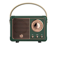 Retro Design Portable Bluetooth Speaker with Built In Bass Driver