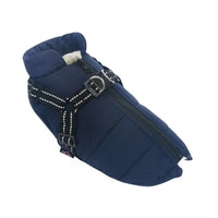 Waterproof Winter Dog Coat with Integrated Harness for Outdoor Use