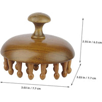 Sandalwood Hair Comb with Scalp Massage and Gua Sha Function
