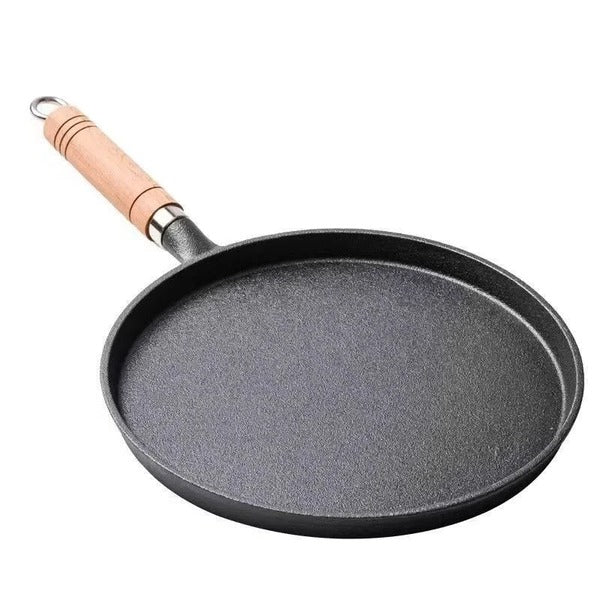 Cast Iron Crepe Pan for Gas and Induction Cooktops