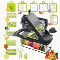 18 in 1 Vegetable Slicer with Safety Grip and Storage Container