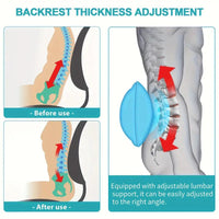 Heated Back Massager Cushion with Vibration and Lumbar Support