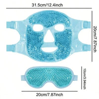 Flexible Gel Pack Face and Eye Wrap with Dual Temperature Therapy for Swelling and Skin Recovery