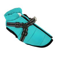 Waterproof Winter Dog Coat with Integrated Harness for Outdoor Use