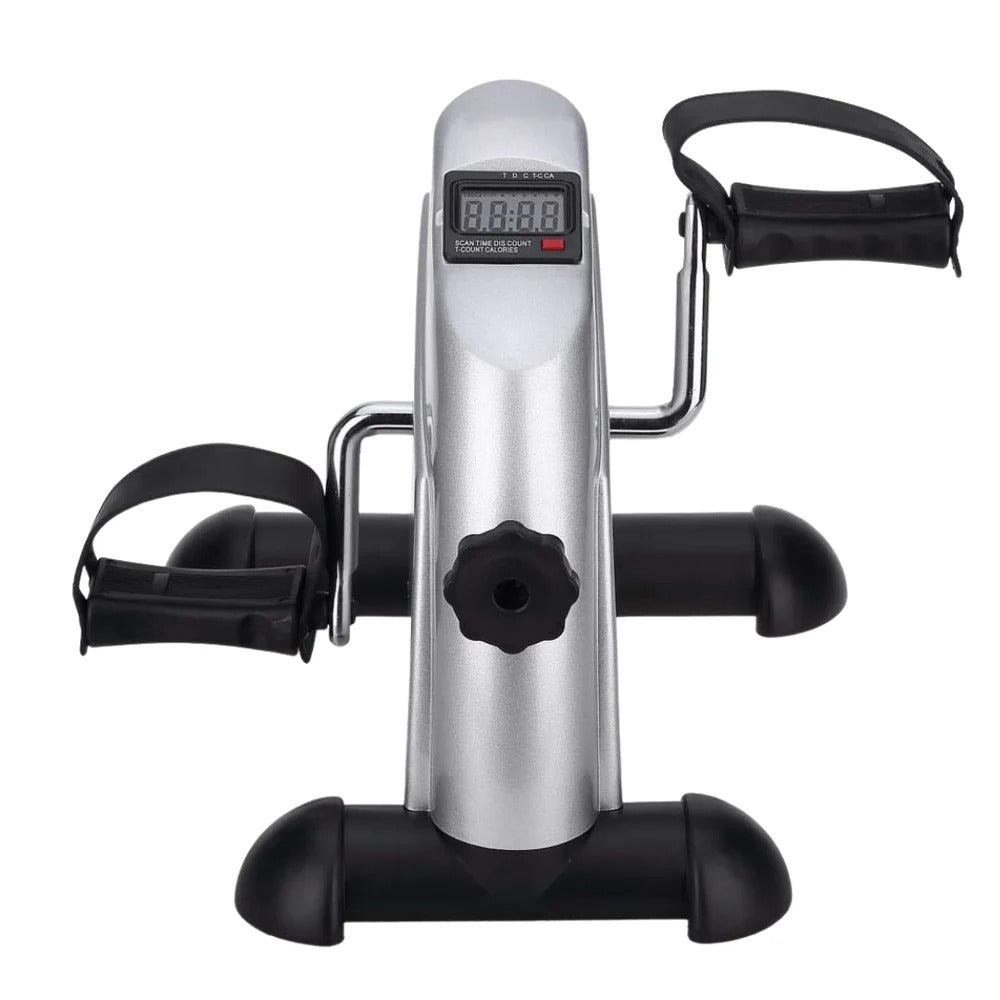 Portable Under Desk Exercise Bike Pedal Trainer with Adjustable Resistance and LCD Display