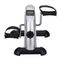 Portable Under Desk Exercise Bike Pedal Trainer with Adjustable Resistance and LCD Display