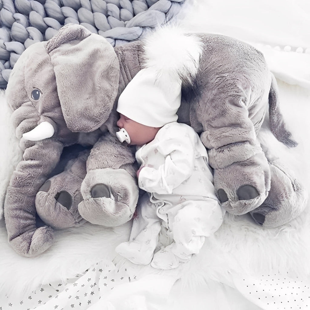 Elephant Plush Support Pillow for Play and Lounging