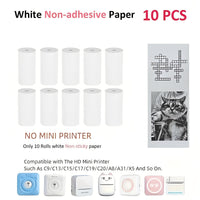 Inkless Thermal Sticker Printer with Bluetooth, Portable Photo Printer