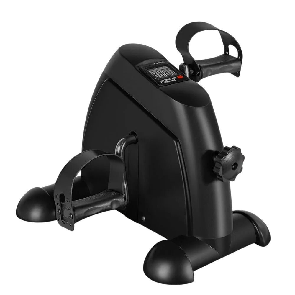 Portable Under Desk Exercise Bike Pedal Trainer with Adjustable Resistance and LCD Display