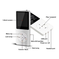 Compact Digital Media Player with Bluetooth and 1.8 Inch Display
