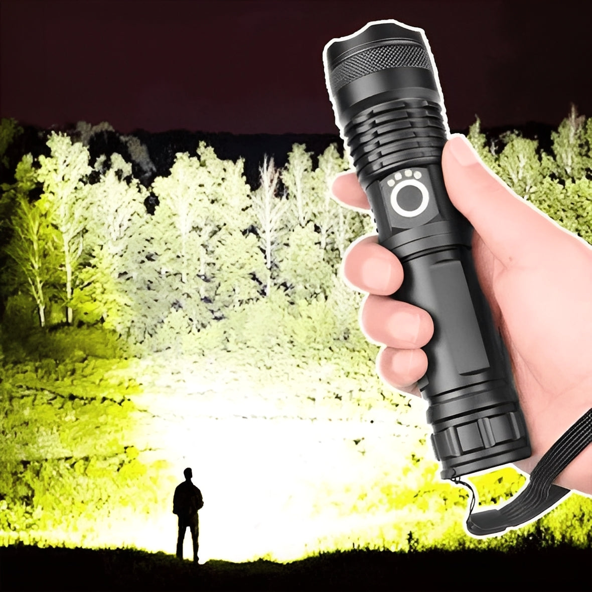 Rechargeable LED Flashlight with Multiple Brightness Modes
