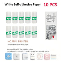 Inkless Thermal Sticker Printer with Bluetooth, Portable Photo Printer