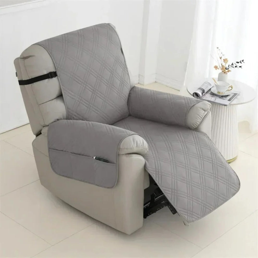Pet Friendly Quilted Recliner Cover, Water Resistant Armchair Slipcover