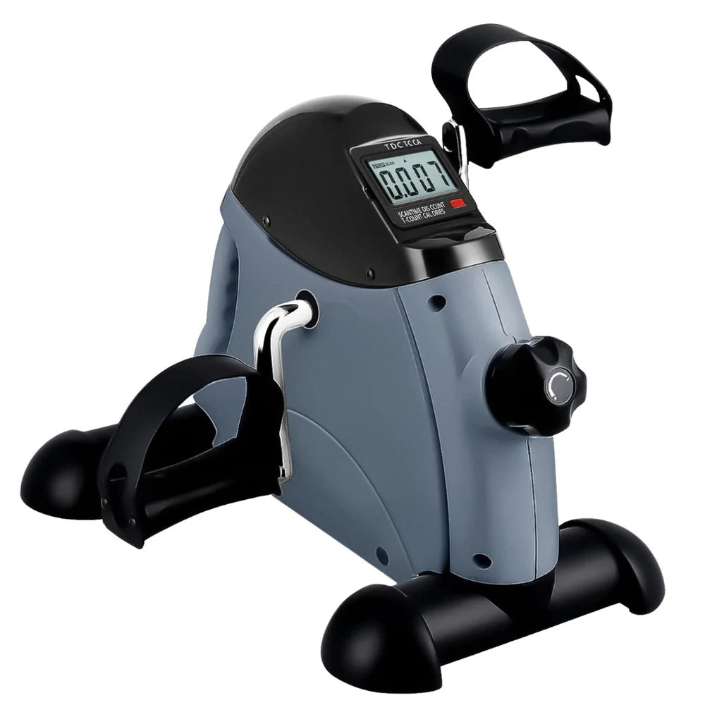 Portable Under Desk Exercise Bike Pedal Trainer with Adjustable Resistance and LCD Display