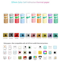 Inkless Thermal Sticker Printer with Bluetooth, Portable Photo Printer