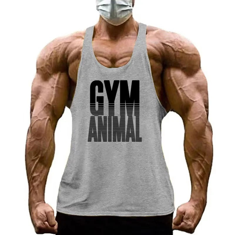 Athletic Cotton Stringer Vest with Slim Muscle Cut for Men