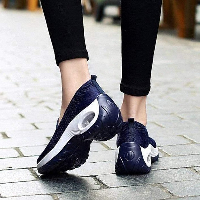 Ladies Breathable Mesh Sneakers with Orthopedic Arch Support and Air Sole