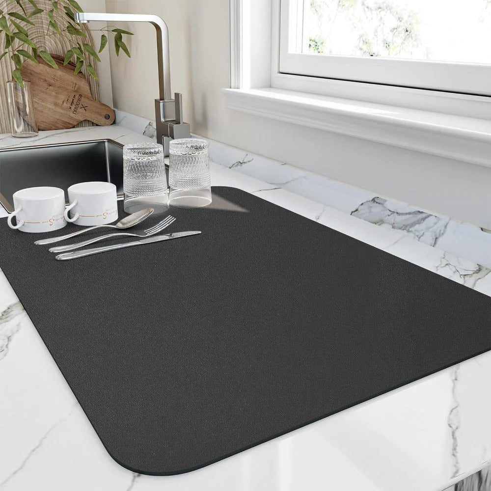 Absorbent Dish Drying Mat for Kitchen Countertops