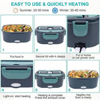 Portable Electric Lunch Box with Heating Function for Car and Home Use