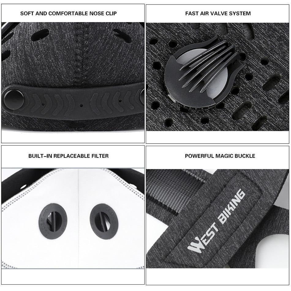 Reusable Anti Pollution Face Mask with Breathable Filter