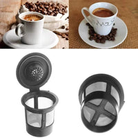 Stainless Steel Reusable Coffee Capsules, 3-Pack with Spoon