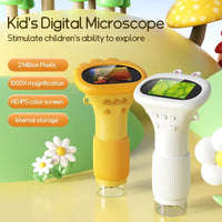 Portable Mini Microscope for Kids, 1000X Zoom Outdoor Science Exploration Tool