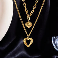 Double Pendant Necklace with Lobster Clasp and Extender Chain