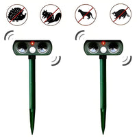 Solar Powered Ultrasonic Pest Deterrent with Motion Sensor