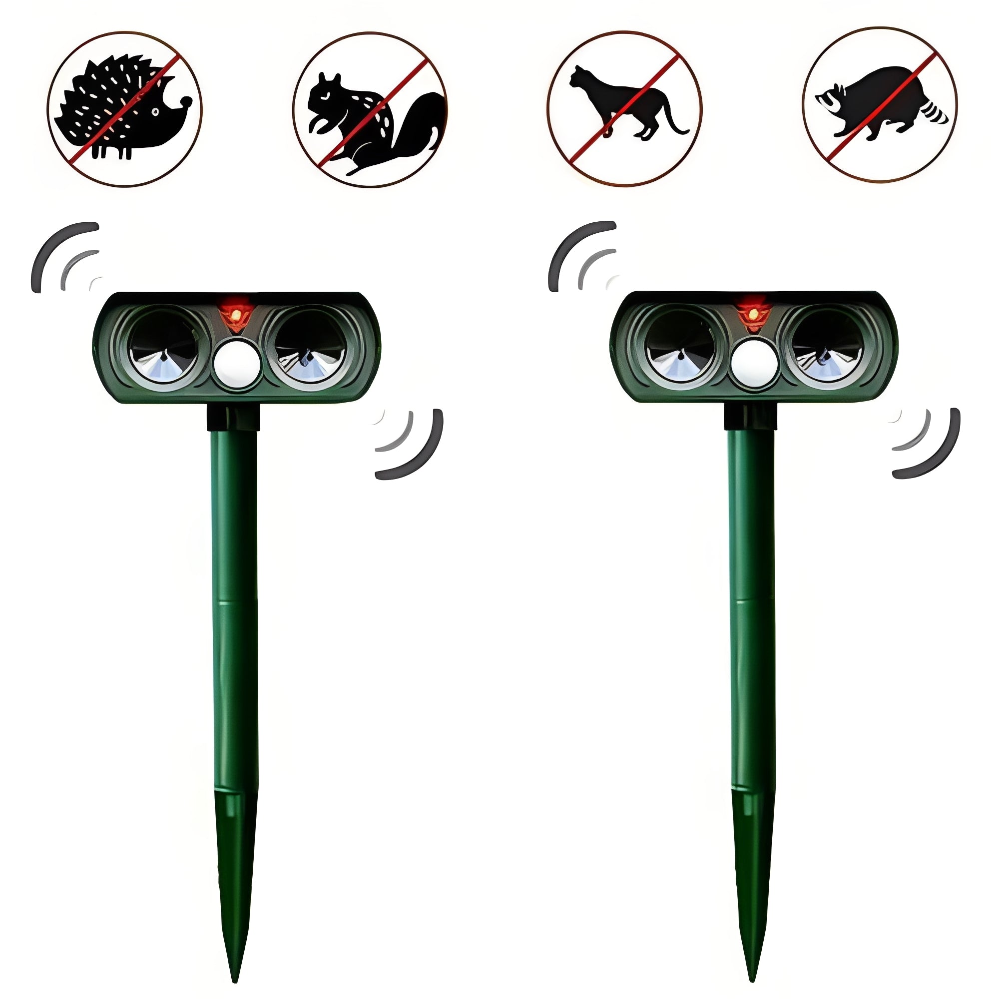 Solar Powered Ultrasonic Pest Deterrent with Motion Sensor