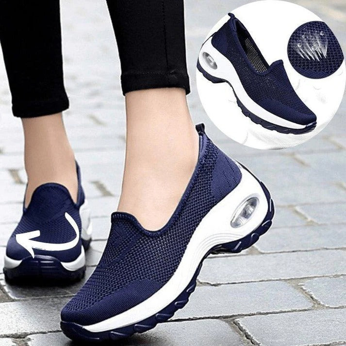 Ladies Breathable Mesh Sneakers with Orthopedic Arch Support and Air Sole