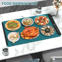 Foldable Electric Food Warming Mat with Temperature Control, and Auto Shutoff