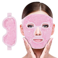 Flexible Gel Pack Face and Eye Wrap with Dual Temperature Therapy for Swelling and Skin Recovery