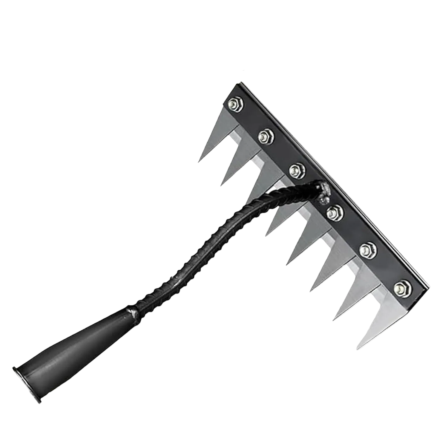 Durable Iron Weeding Rake for Lawn and Garden Maintenance