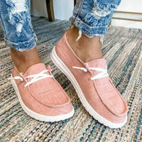 Stretch Canvas Loafers with Wide Fit and Cushioned Insole for Women