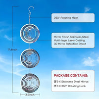 Reflective Bird Deterrent Spinner for Outdoor Use