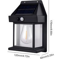 Solar Powered Outdoor LED Security Light with Motion Sensor Detection