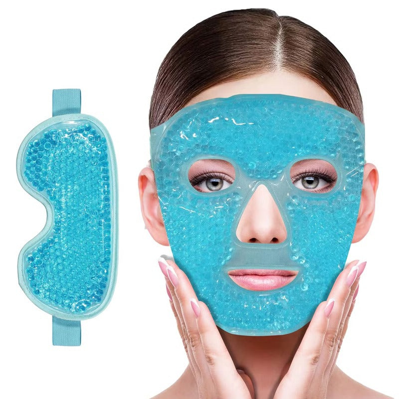 Flexible Gel Pack Face and Eye Wrap with Dual Temperature Therapy for Swelling and Skin Recovery