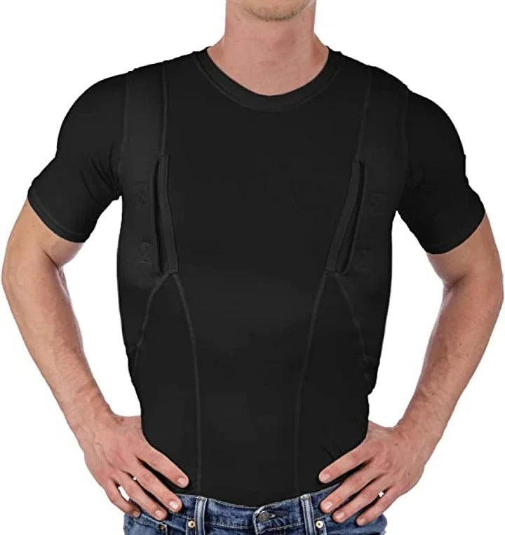 Men Compression Tank with Dual Side Pockets for Daily Essentials