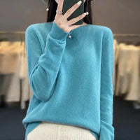 Cashmere Crewneck Pullover Sweater for Women